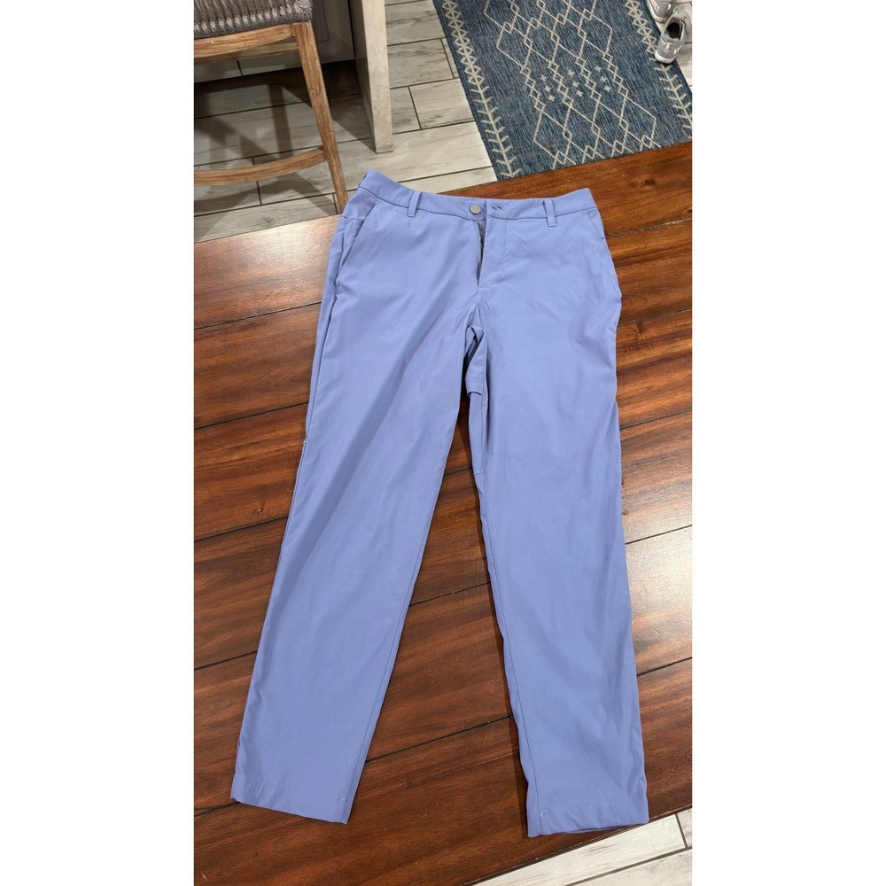 Lululemon Commission Slim-Fit Pant 33 Blue Grey Chino M5A18S